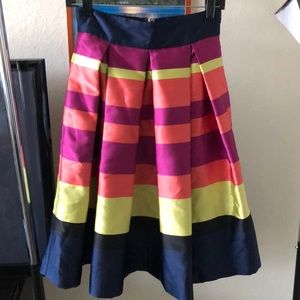 High waisted multi-colored skirt
